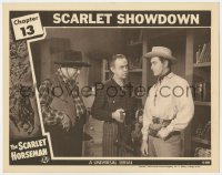 7p768 SCARLET HORSEMAN chapter 13 LC 1946 Paul Guilfoyle in tense discussion with two men!