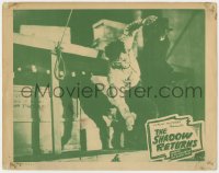 7p786 SHADOW RETURNS LC R1950 great image of the masked hero throwing bad guy in warehouse fight!