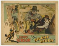 7p797 SILENT RIDER LC 1927 cowboy hero Hoot Gibson rescues Blanche Mehaffey & her young boy!