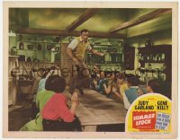 7p840 SUMMER STOCK LC #3 1950 Gene Kelly dancing on wooden table as people clap!