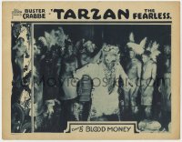 7p857 TARZAN THE FEARLESS chapter 5 LC 1933 native man in wacky tiger suit, Blood Money!