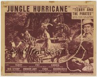 7p864 TERRY & THE PIRATES chapter 9 LC 1940 Columbia serial, men fighting, Jungle Hurricane!