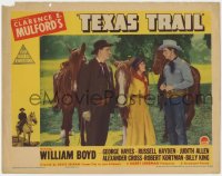 7p878 TEXAS TRAIL LC 1937 pretty Judith Allen with Russell Hayden & another man by horses!