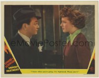 7p935 UNHOLY PARTNERS LC 1941 Laraine Day knows where Edward G. Robinson is going & she's scared!