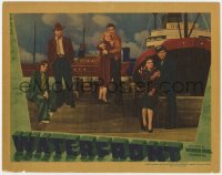 7p947 WATERFRONT LC 1939 Gloria Dickson, Dennis Morgan, Marie Wilson, Bromley & others on dock!