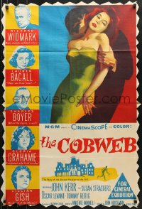 7r514 COBWEB Aust 1sh 1955 Richard Widmark, Lauren Bacall, Charles Boyer, Gloria Grahame, Gish