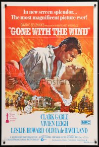7r525 GONE WITH THE WIND Aust 1sh R1970s Terpning art of Gable carrying Leigh over burning Atlanta!