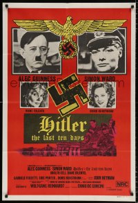 7r535 HITLER: THE LAST TEN DAYS Aust 1sh 1973 Alec Guinness as Adolf, Doris Kunstmann as Eva Braun!