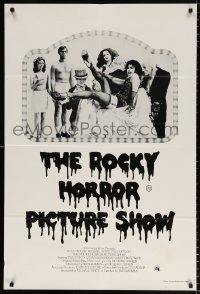 7r572 ROCKY HORROR PICTURE SHOW Aust 1sh 1975 wacky image of 'hero' Tim Curry & cast!