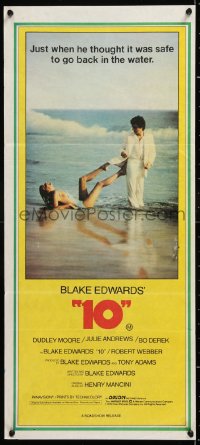 7r600 '10' Aust daybill 1979 Blake Edwards, image of Dudley Moore & sexy Bo Derek on the beach!