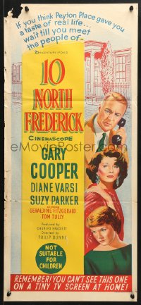 7r601 10 NORTH FREDERICK Aust daybill 1958 Gary Cooper, Diane Varsi, from John O'Hara's best-seller!