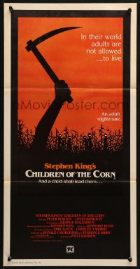 7r665 CHILDREN OF THE CORN Aust daybill 1983 Stephen King horror, and a child shall lead them!