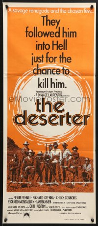 7r690 DESERTER Aust daybill R1970s Richard Crenna, Chuck Connors, Montalban, spaghetti western!