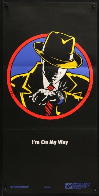 7r692 DICK TRACY teaser Aust daybill 1990 cool art of Warren Beatty as Gould's classic detective!