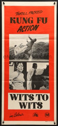 7r731 FROM CHINA WITH DEATH Aust daybill 1974 Lang bei wei jian, Ma Wu, different kung fu action!