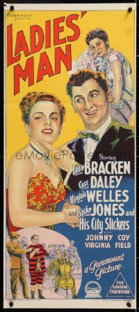 7r793 LADIES' MAN Aust daybill 1946 Richardson Studio art of Eddie Bracken, Daley & Welles, rare!