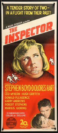 7r800 LISA Aust daybill 1962 Stephen Boyd, Dolores Hart, The Inspector!