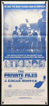 7r872 PRIVATE FILES OF J. EDGAR HOOVER Aust daybill 1977 Broderick Crawford in the title role!