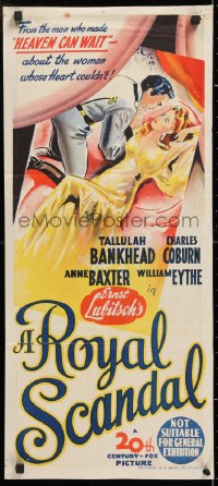 7r899 ROYAL SCANDAL Aust daybill 1945 Otto Preminger & Ernst Lubitsch, Tallulah Bankhead, rare!