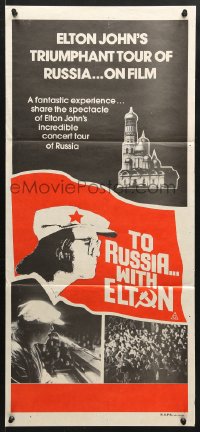 7r966 TO RUSSIA WITH ELTON Aust daybill 1979 Elton John's concert tour of the Soviet Union!