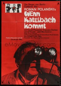 7r176 CUL-DE-SAC red style German 33x47 1967 Roman Polanski, Donald Pleasance, Francoise Dorleac!