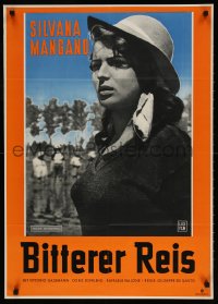 7r196 BITTER RICE German 1950 Vittorio Gassman, different image of pretty Silvana Mangano!