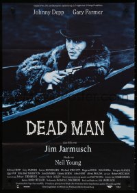 7r210 DEAD MAN German 1996 great image of Johnny Depp with gun, Jim Jarmusch's mystic western!