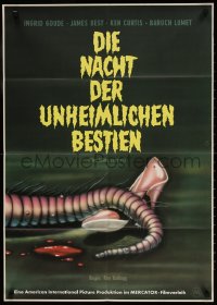 7r236 KILLER SHREWS German 1962 classic horror art of all that was left after the monster attack!