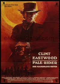 7r254 PALE RIDER German 1985 great artwork of cowboy Clint Eastwood by C. Michael Dudash!