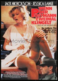 7r257 POSTMAN ALWAYS RINGS TWICE reviews German 1981 Jack Nicholson & sexy image of Jessica Lange!
