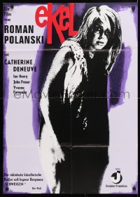 7r261 REPULSION German R1975 Roman Polanski, wild art of haggard Catherine Deneuve!