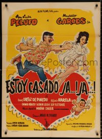 7r031 ESTOY CASADO JA JA Mexican poster 1962 Miguel M. Delgado, Ana Luisa Peluffo, Mauricio Garces!