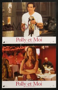 7r425 ALONG CAME POLLY 8 French LCs 2004 Stiller, Jennifer Aniston, Philip Seymour Hoffman, Alec Baldwin!
