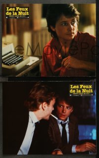 7r331 BRIGHT LIGHTS BIG CITY 12 French LCs 1988 Michael J. Fox, Kiefer Sutherland, Phoebe Cates!