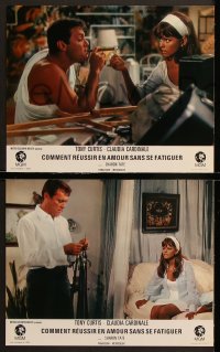 7r471 DON'T MAKE WAVES 6 style B French LCs 1967 Tony Curtis w/sexy Sharon Tate & Claudia Cardinale!