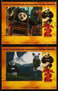 7r489 KUNG FU PANDA 2 4 French LCs 2011 Jack Black, cute animated bear, Ska2oosh!