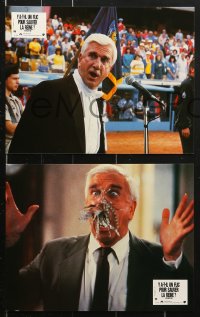 7r314 NAKED GUN 12 French LCs 1989 Leslie Nielsen in Police Squad crime classic, great images!