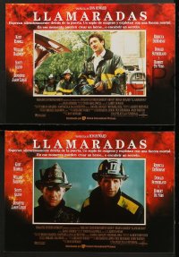 7r004 BACKDRAFT 12 Spanish LCs 1991 firefighter Kurt Russell, directed by Ron Howard!