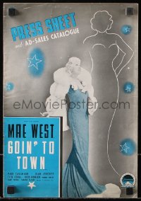 7s011 GOIN' TO TOWN English pressbook 1935 sexiest Mae West is streamlined for speed!