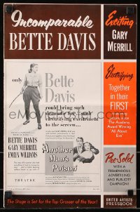 7s062 ANOTHER MAN'S POISON pressbook 1952 first lady of the screen Bette Davis, Gary Merrill!
