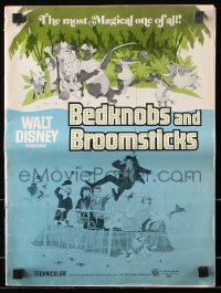 7s084 BEDKNOBS & BROOMSTICKS pressbook 1971 Walt Disney, Angela Lansbury, great cartoon art!