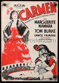 7s126 CARMEN pressbook 1932 English version of the classic opera with Marguerite Namara!