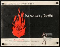 7s127 CARMEN JONES pressbook 1954 Otto Preminger, sexy Dorothy Dandridge, cool Saul Bass cover art!