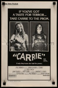 7s130 CARRIE pressbook 1976 Stephen King, Sissy Spacek before and after her bloodbath at the prom!