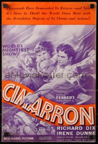 7s141 CIMARRON pressbook R1934 Richard Dix & Irene Dunne in Best Picture Oscar-winning western!