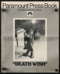 7s165 DEATH WISH pressbook 1974 vigilante Charles Bronson is the judge, jury, and executioner!