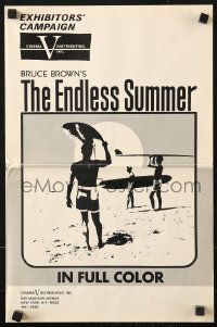7s193 ENDLESS SUMMER pressbook 1967 John Van Hamersveld art, Bruce Brown surfing classic!