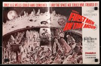 7s207 FIRST MEN IN THE MOON pressbook 1964 Ray Harryhausen, H.G. Wells, fantastic sci-fi art!