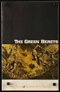 7s252 GREEN BERETS pressbook 1968 John Wayne, David Janssen, Jim Hutton, cool Vietnam War art!
