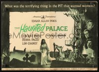 7s263 HAUNTED PALACE pressbook 1963 Vincent Price, Lon Chaney, Edgar Allan Poe, cool horror art!